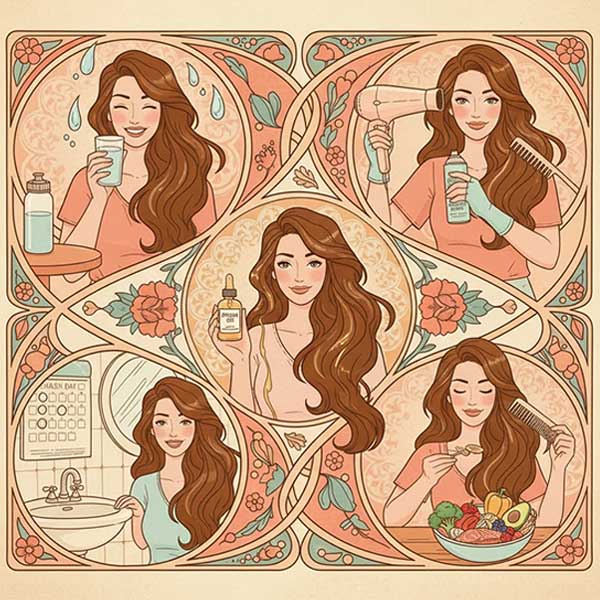 راهکارهای تکمیلی برای بهبود خشکی مو